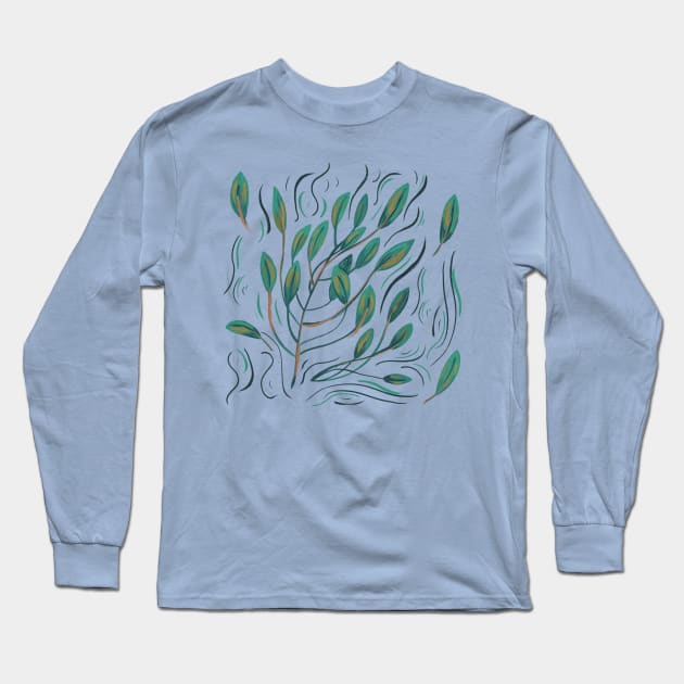 Sea Grass Long Sleeve T-Shirt by SWON Design